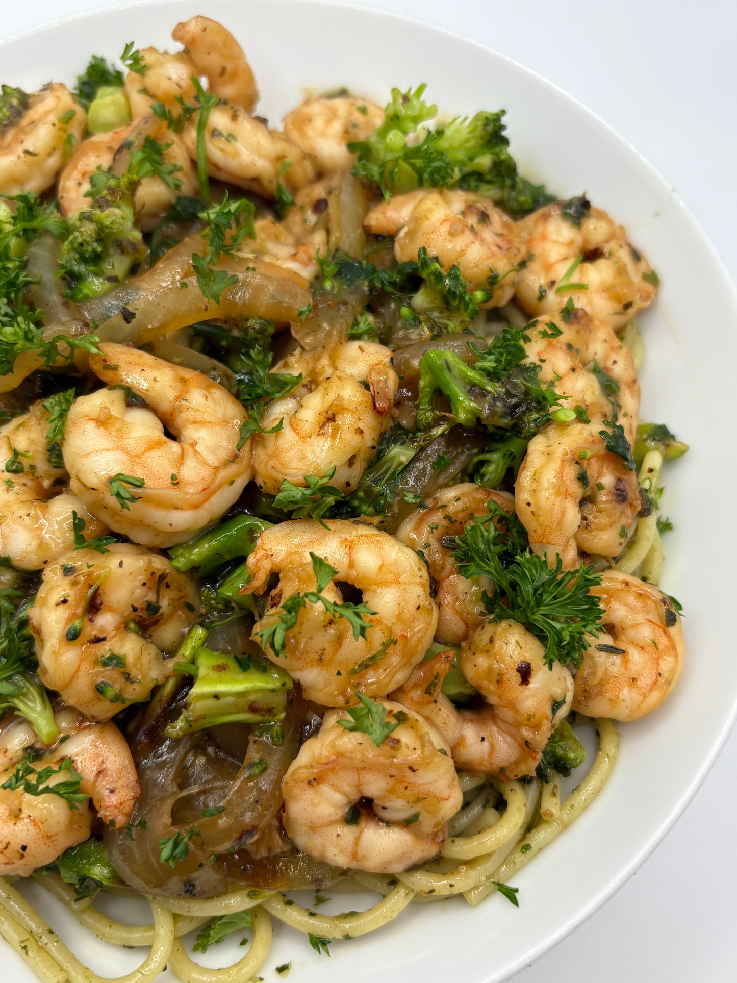 Shrimp & Pesto Pasta / Crevettes et Pâtes Pesto