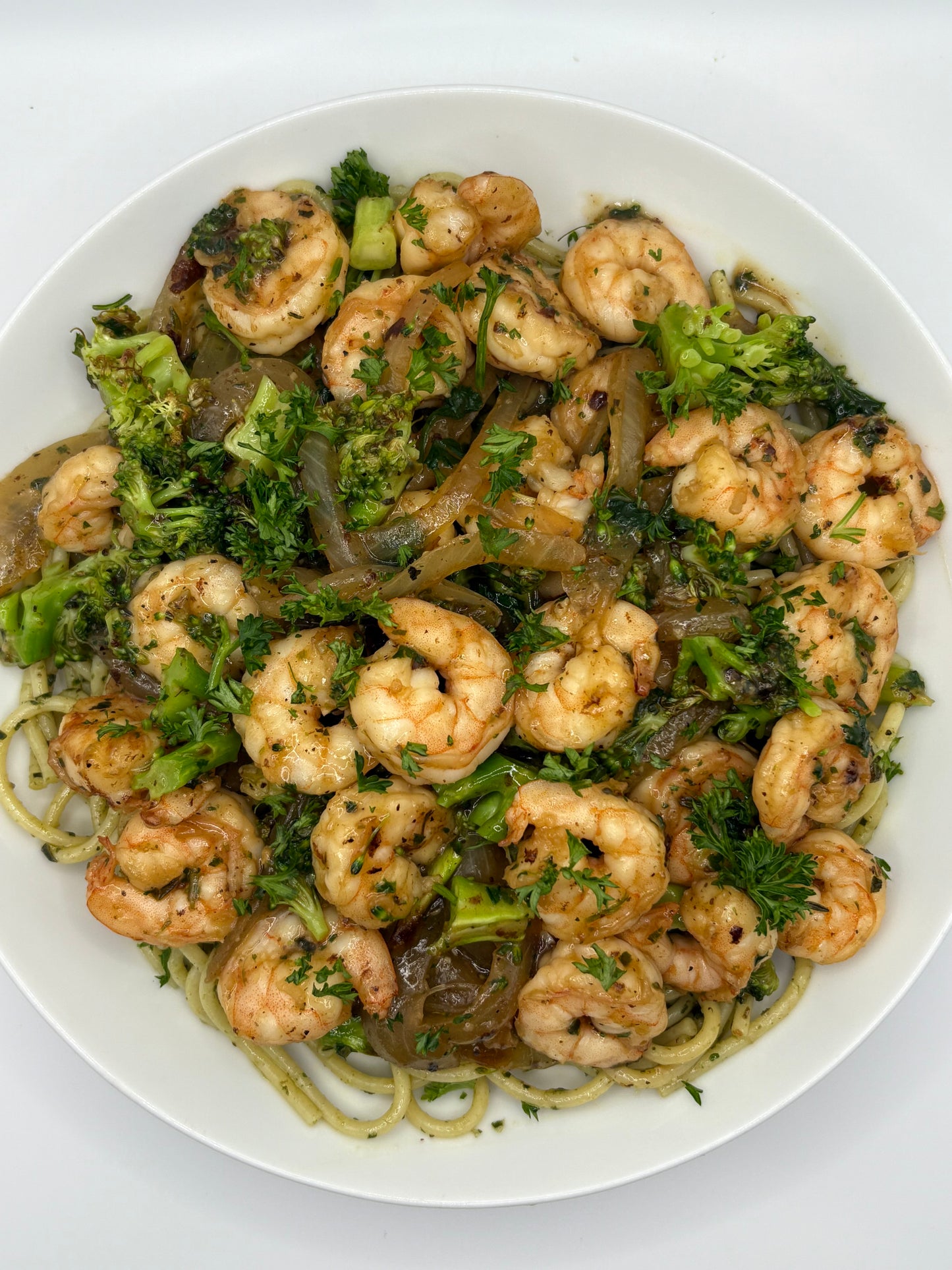 Shrimp & Pesto Pasta / Crevettes et Pâtes Pesto