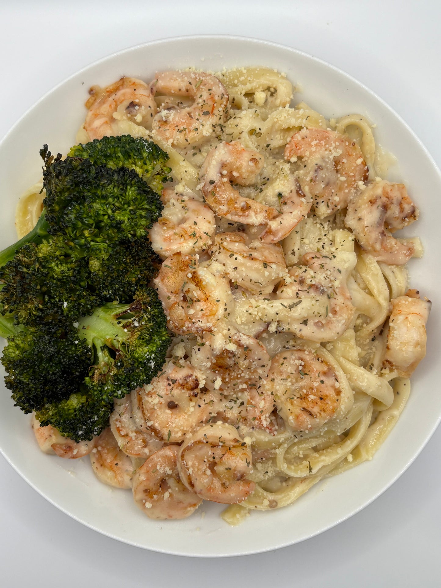 Shrimp Alfredo Pasta / Pâtes Alfredo Crevette