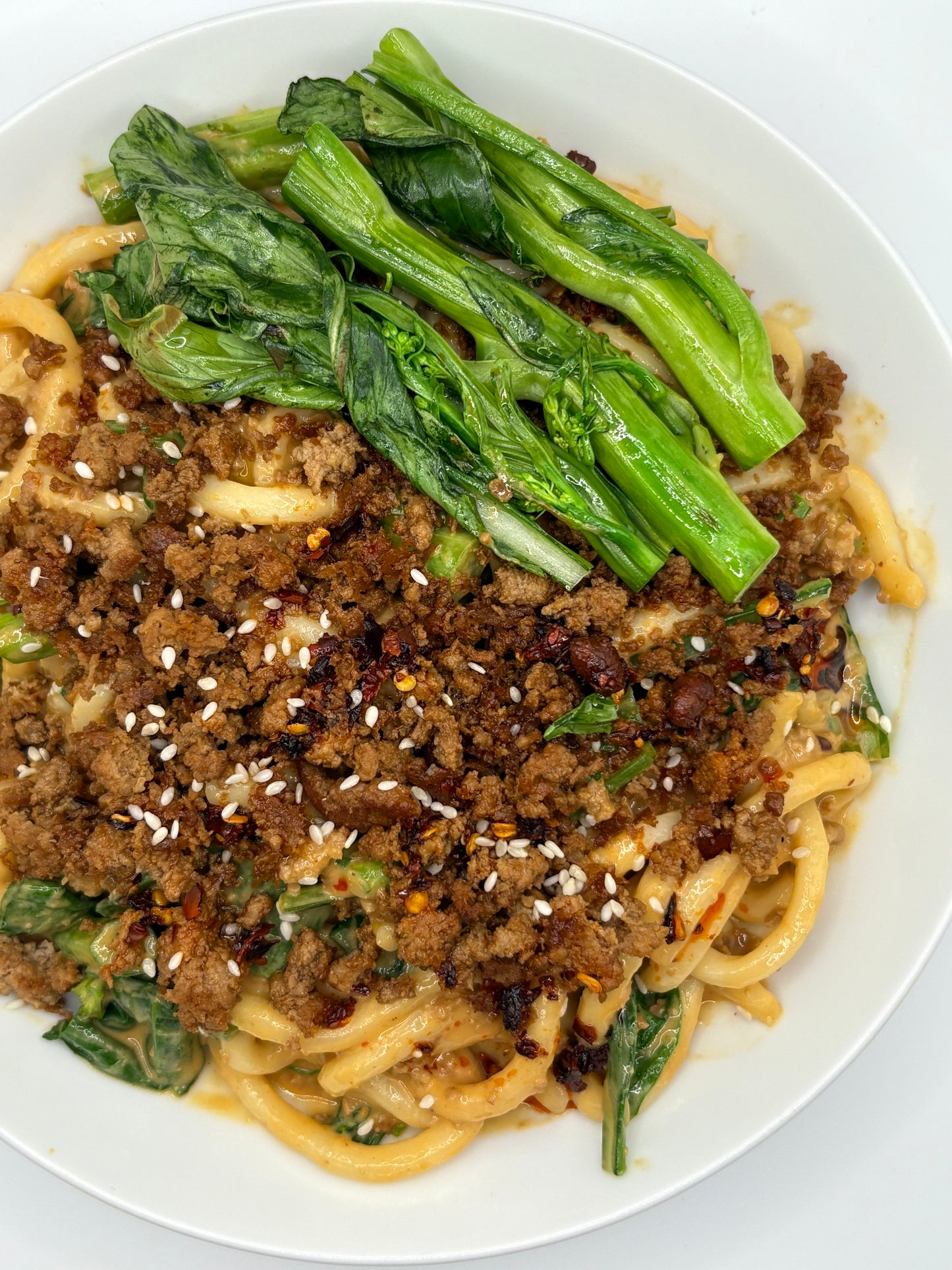 Turkey Dan Dan Noodles / Nouilles Dan Dan à la Dinde