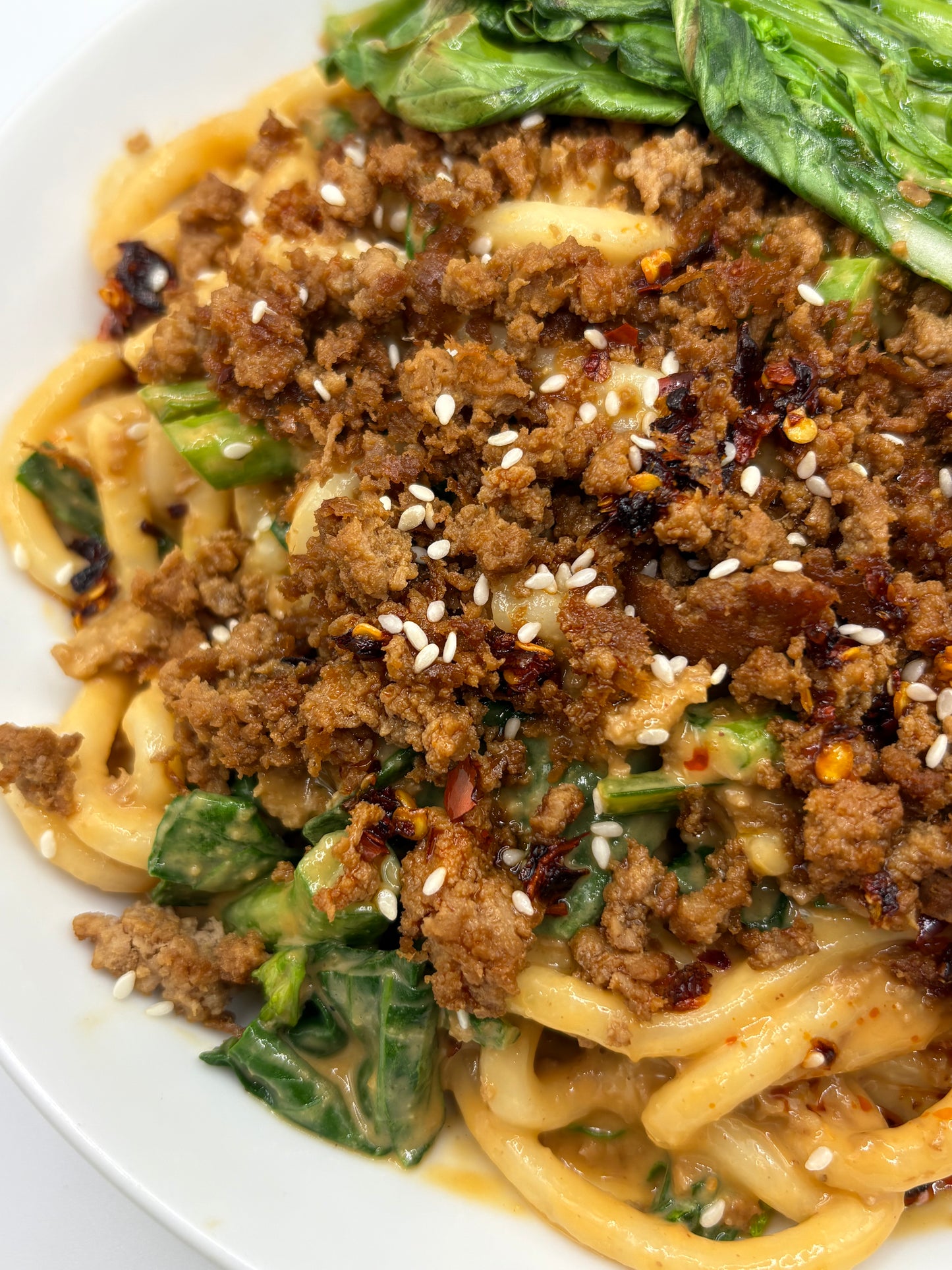 Turkey Dan Dan Noodles / Nouilles Dan Dan à la Dinde